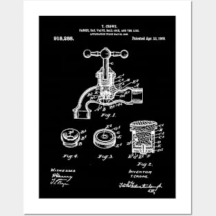 Tap water mixer patent , faucet for bathroom sink blueprint poster / faucet tap Patent Illustration / plumber gift idea Posters and Art